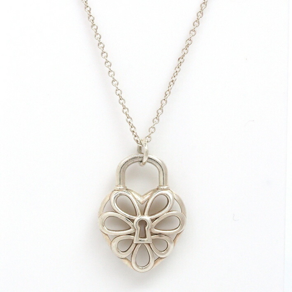 Tiffany Filigree Heart Silver Pendant